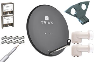 Triax TDS 80A (2 pos, 2 user) Parabolantenne 70x79 cm. kit til 2 positioner o...