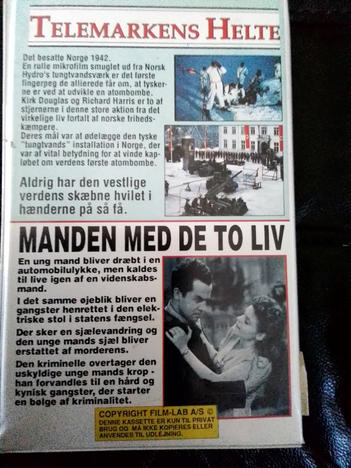 Telemarkens helte og Manden med de to liv vhs