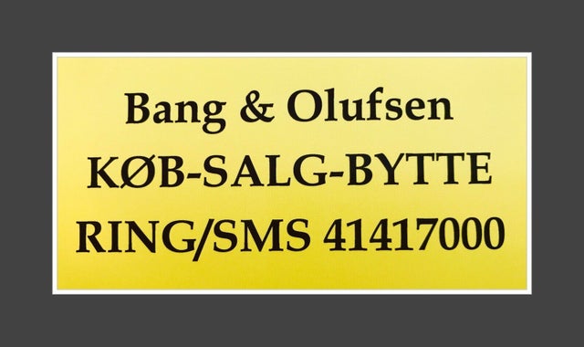 Bang & Olufsen, andet, Følgende Bang & Olufsen (B&O) har…
