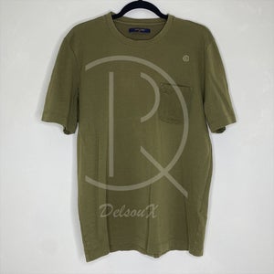 Louis Vuitton 'Damier P' Army Green Herre T-Shirt (XL)