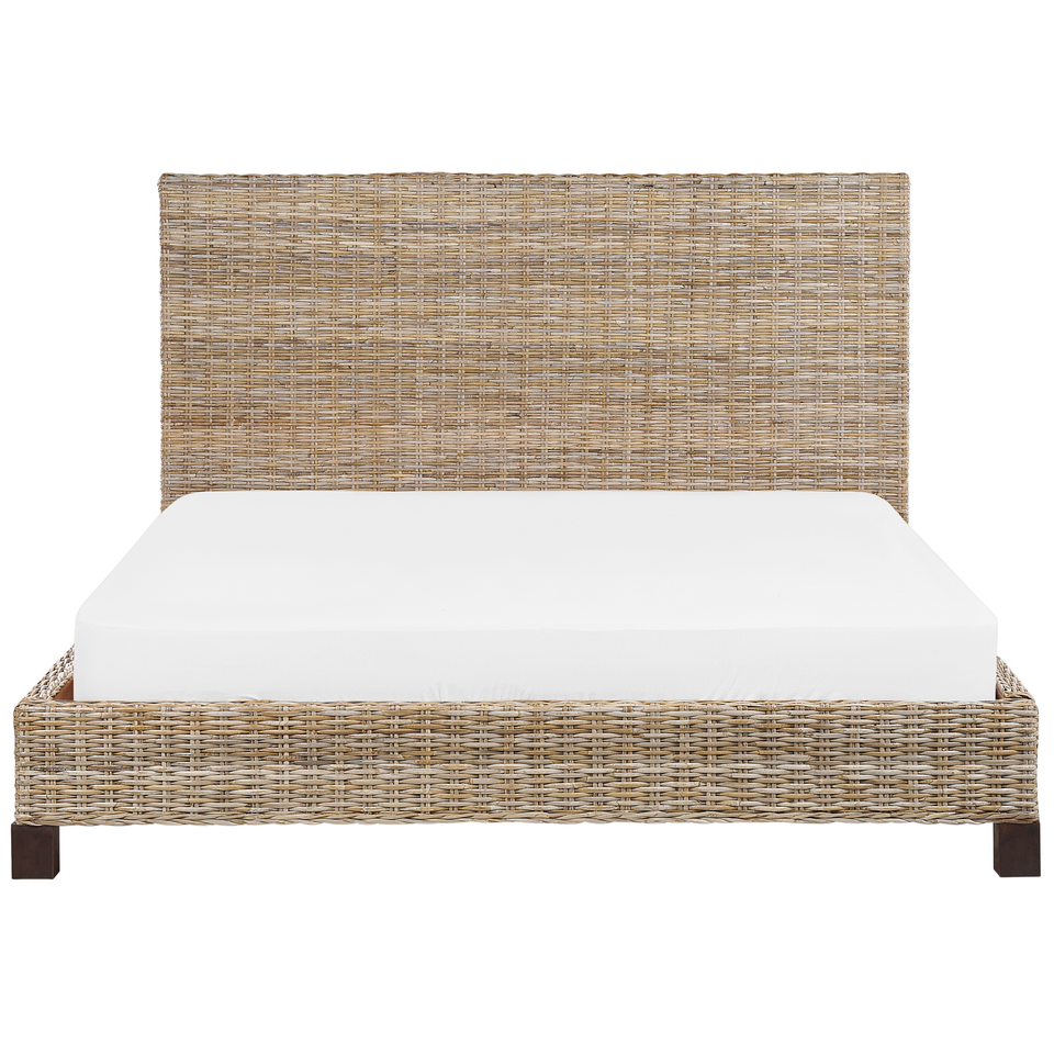 Dobbeltseng lyst rattan 180 x 200 cm SALBRIS