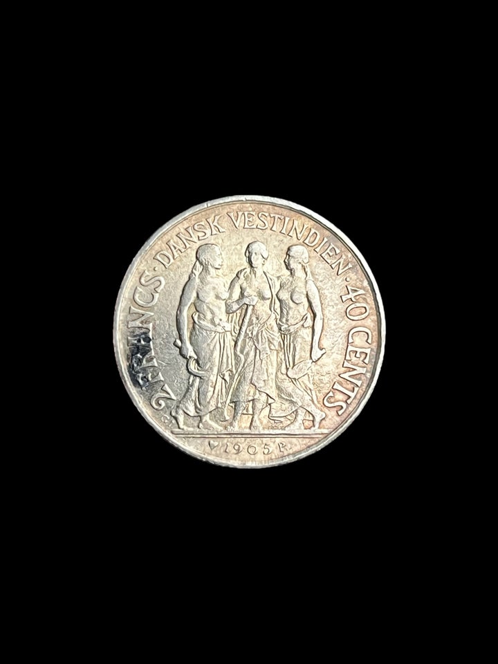 Danmark, mønter, 2 franc / 40 cent