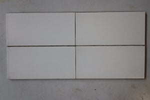 Væg/gulv Fliser Mat Hvid 11x24cm Pris pr m2