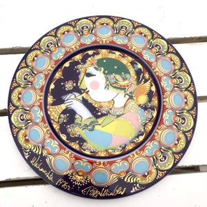 Farvestrålende Wiinblad platter