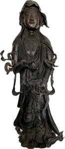 Large impressive old sculpture of Guanyin - height 71 cm!! - - Skulptur Bronz...