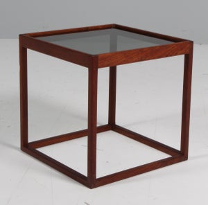 Kurt Østervig kubistisk sidebord af teak, model Cube