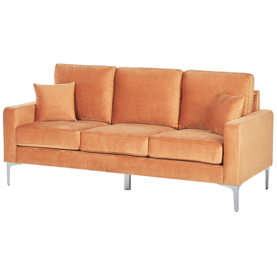 Sofa 3 pers Velour Orange GAVLE