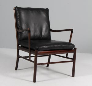 Hyndesæt til Ole Wanscher Colonial chair, sort pure anilin læder