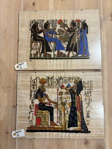 Egyptiske billeder, tegninger, tryk i glas og ramme, egyptisk, Egypten 