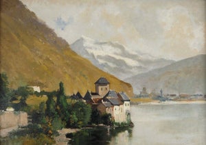 Eugène Galien-Laloue (1854-1941) - Le château de Chillon sur le lac Léman