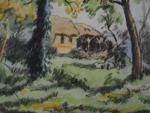 Paul Emile Pissarro (1884-1972) - Normandie : Chaumière au bord de la rivière
