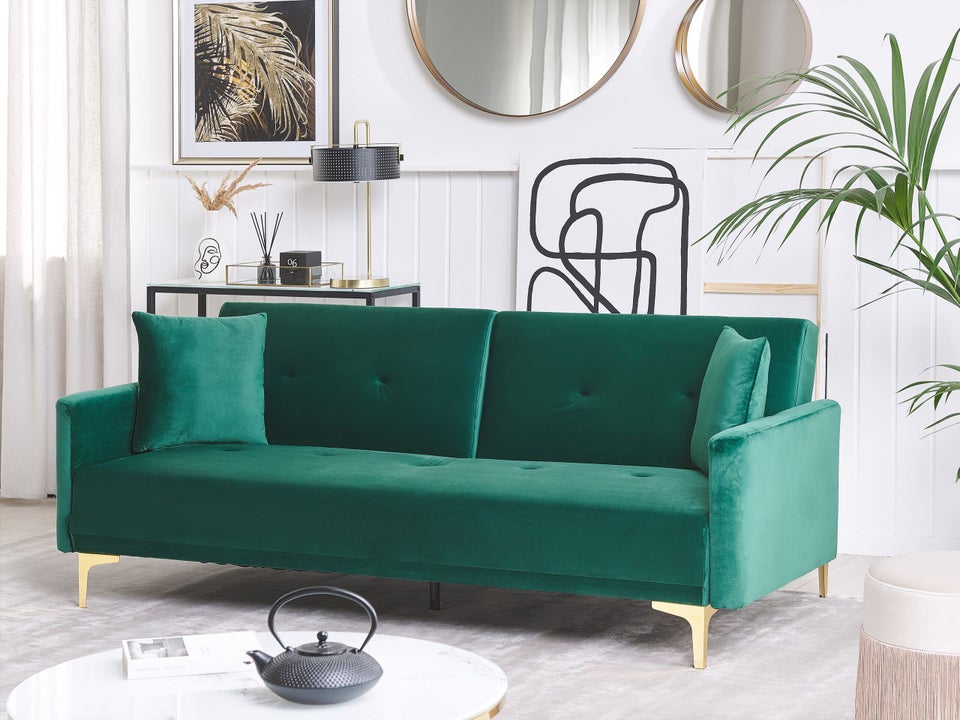 Sovesofa LUCAN Smaragdgrøn Velour