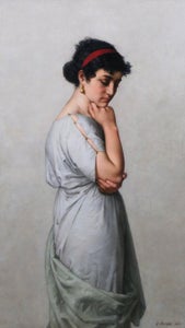 Emmanuel Benner (1836-1896) - Reverie, portrait of a pensive woman