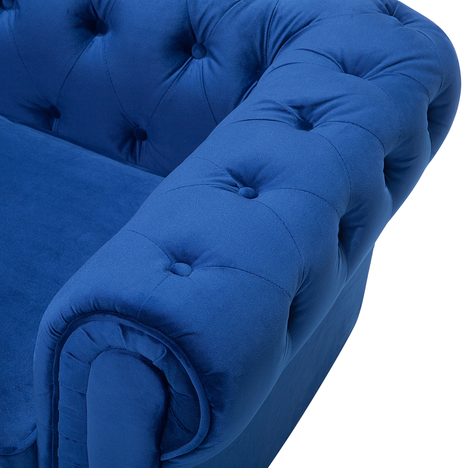 Sofa 3-pers. Mørkeblå CHESTERFIELD