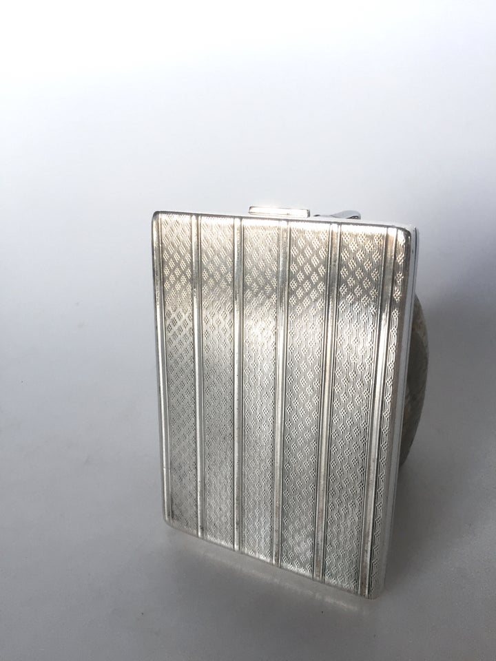 Vintage cigaretetui af sølvplet