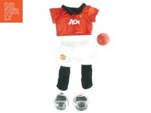 Manchester United børnetøj og fodboldstøvler sæt fra Build a Bear (str. 17 x ...