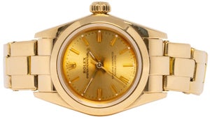Rolex Oyster Perpetual 28, Champagne, Guld, Oyster