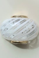 2x 22x15 vintage Murano hvid swirl væglampe med...