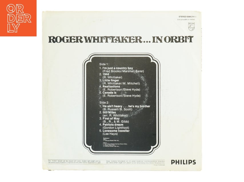 Roger Whittaker - In Orbit LP