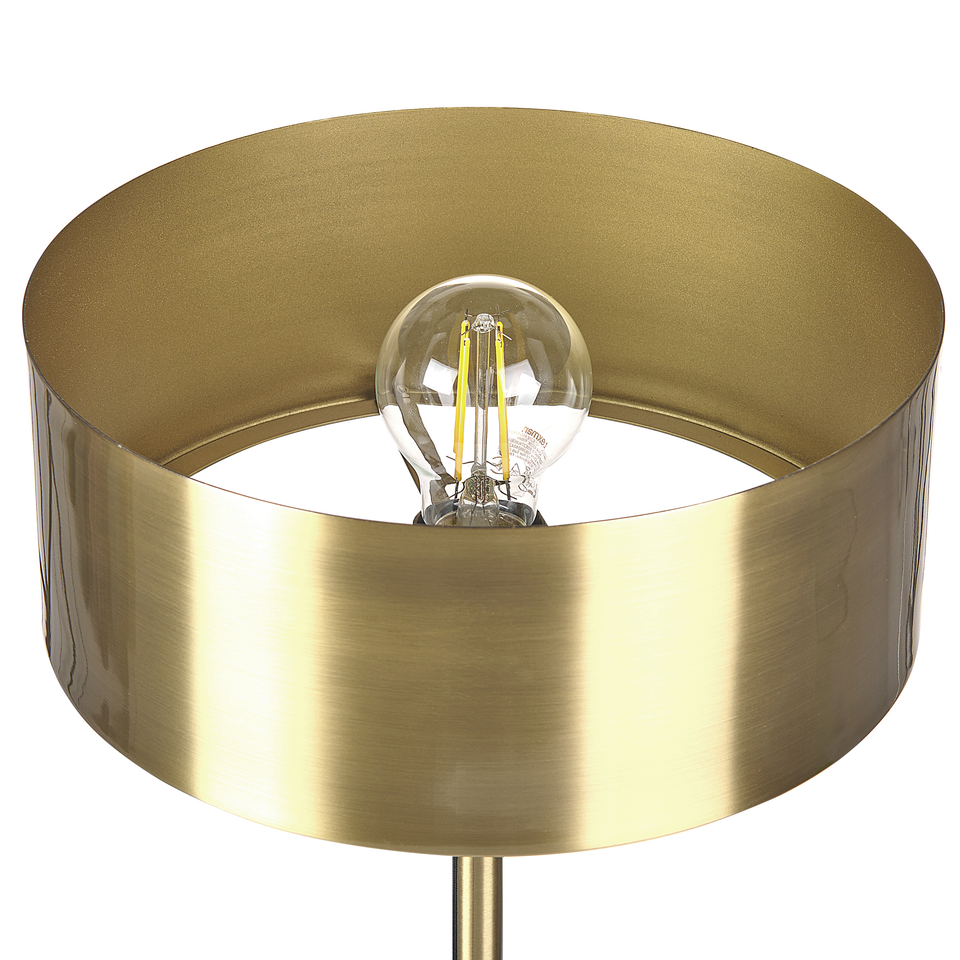 Metal bordlampe guld med USB-port ARIPO