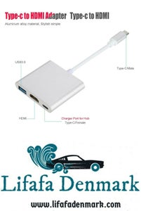TYPE C TIL USB-C 4K HDMI USB 3.0 3 I 1 HUB-ADAPTERKABEL TIL APPLE MACBOOK