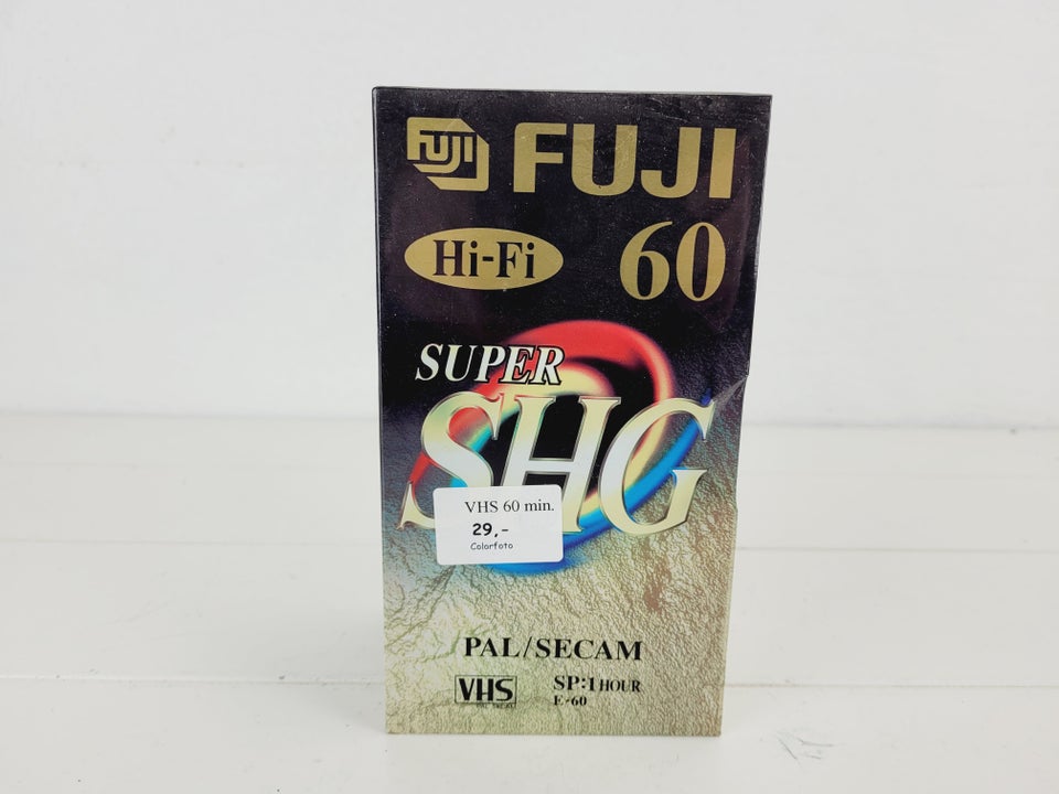 UBRUGTE 3 stk Fuji 60 VHS Videobånd