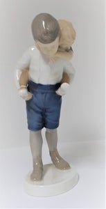 Bing & Grøndahl. Porcelænsfigur. Lege kammerater. Model 1848