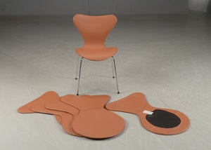Læderovertræk til Arne Jacobsens 7´er stole, cognac (model 3107) (6)