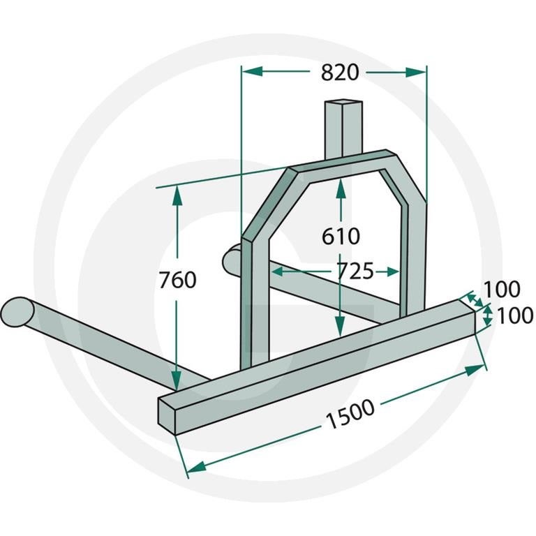 FK Machinery Wrap balle transportgaffel liftarme...