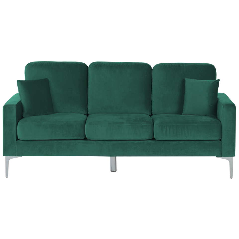 Sofa 3 pers Velour Mørkegrøn GAVLE