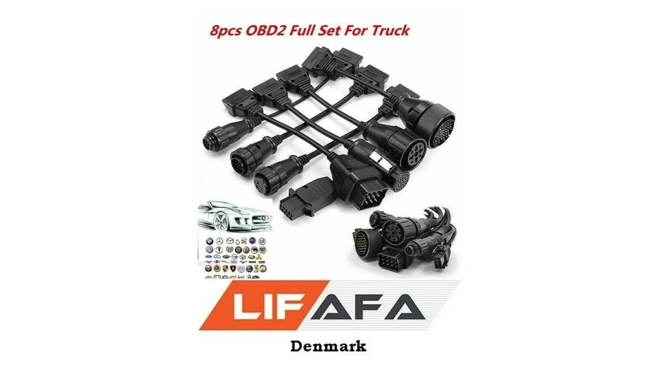 8x Set OBD2 Truck Cables for Autocom CDP Pro