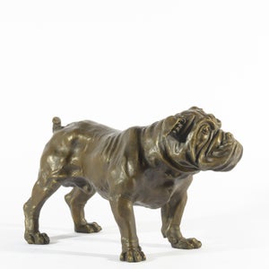 Bronzeskulptur, fransk Bulldog