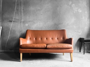 Arne Vodder AV 53 Two-Seater Sofa in Cognac Leather – Danish Mid-Century Modern 