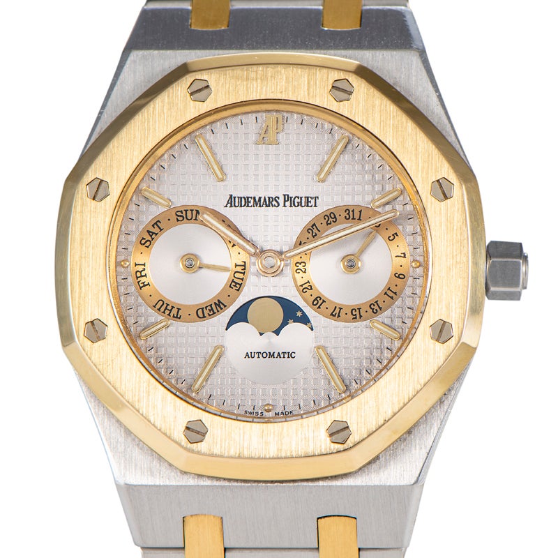 AUDEMARS PIGUET ROYAL OAK DAY DATE MOONPHASE GOLD STEEL dba.dk