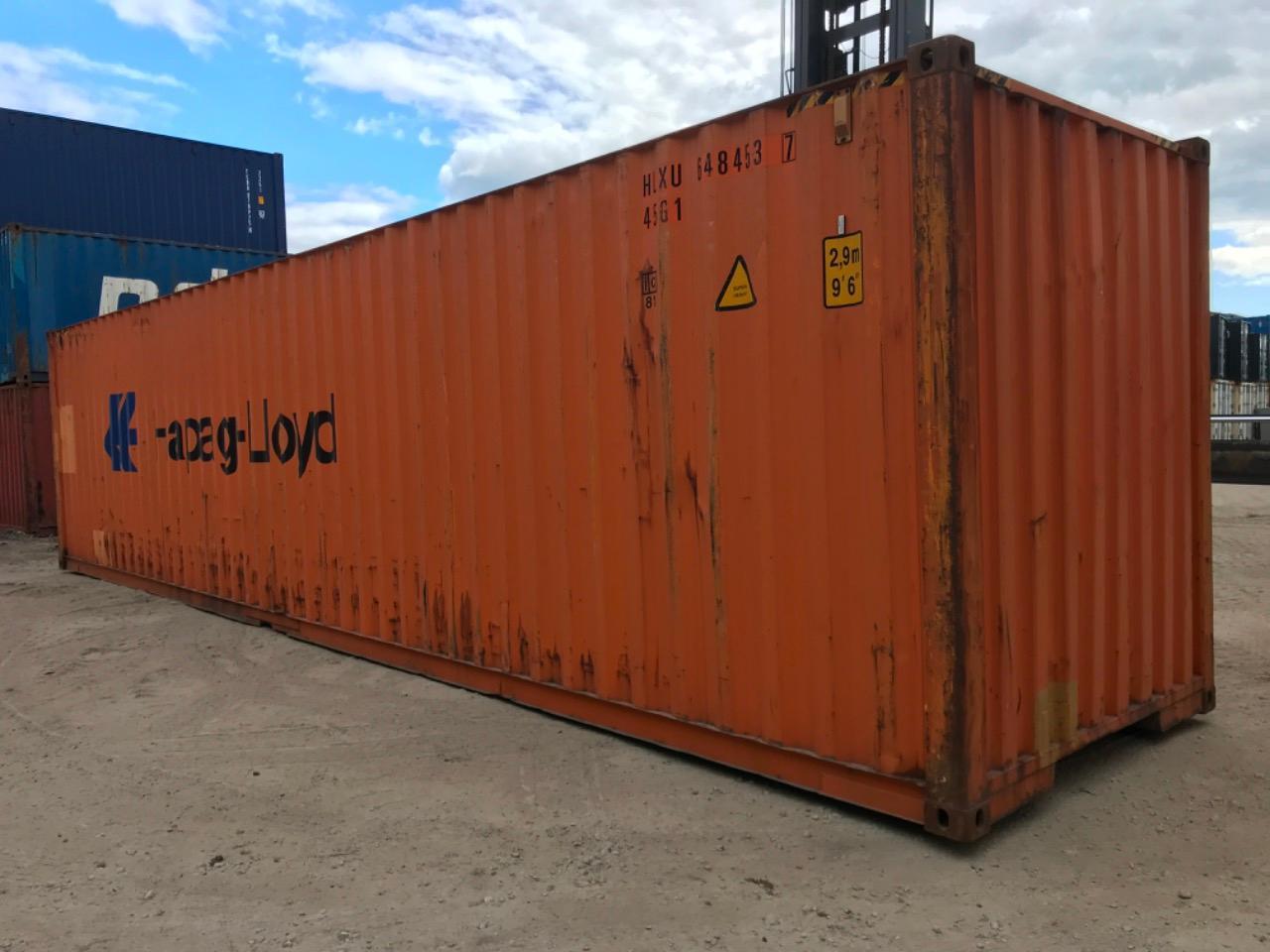 40 fods HC Container - ID: HLXU648453-7 - ( Stå...