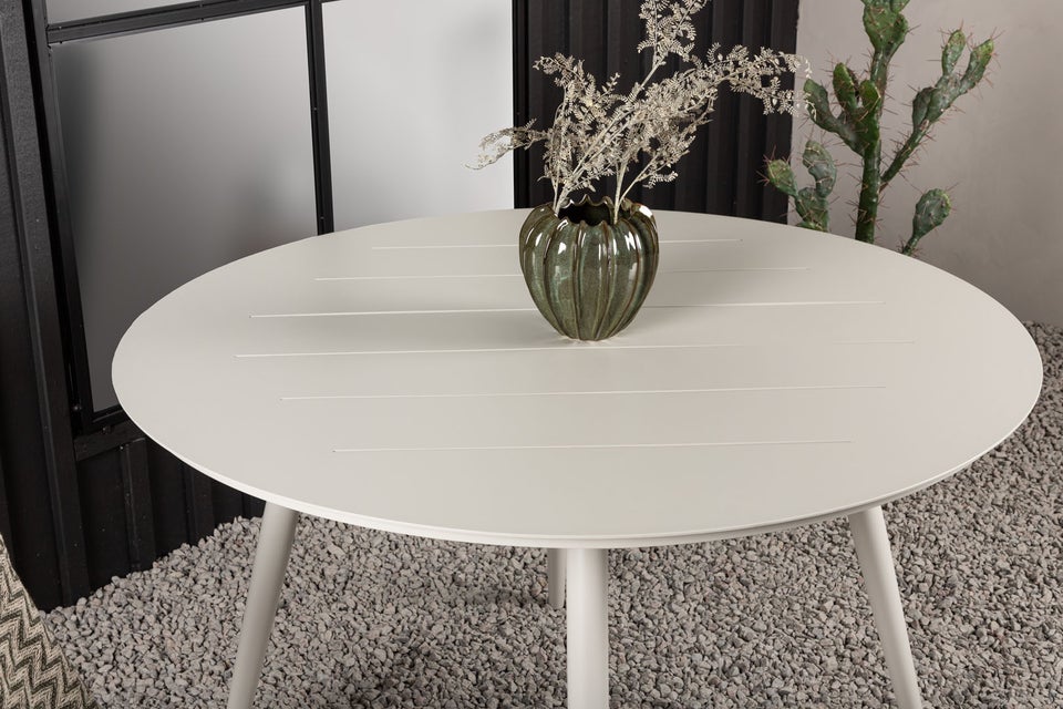 Lina havebord Ø120cm beige.