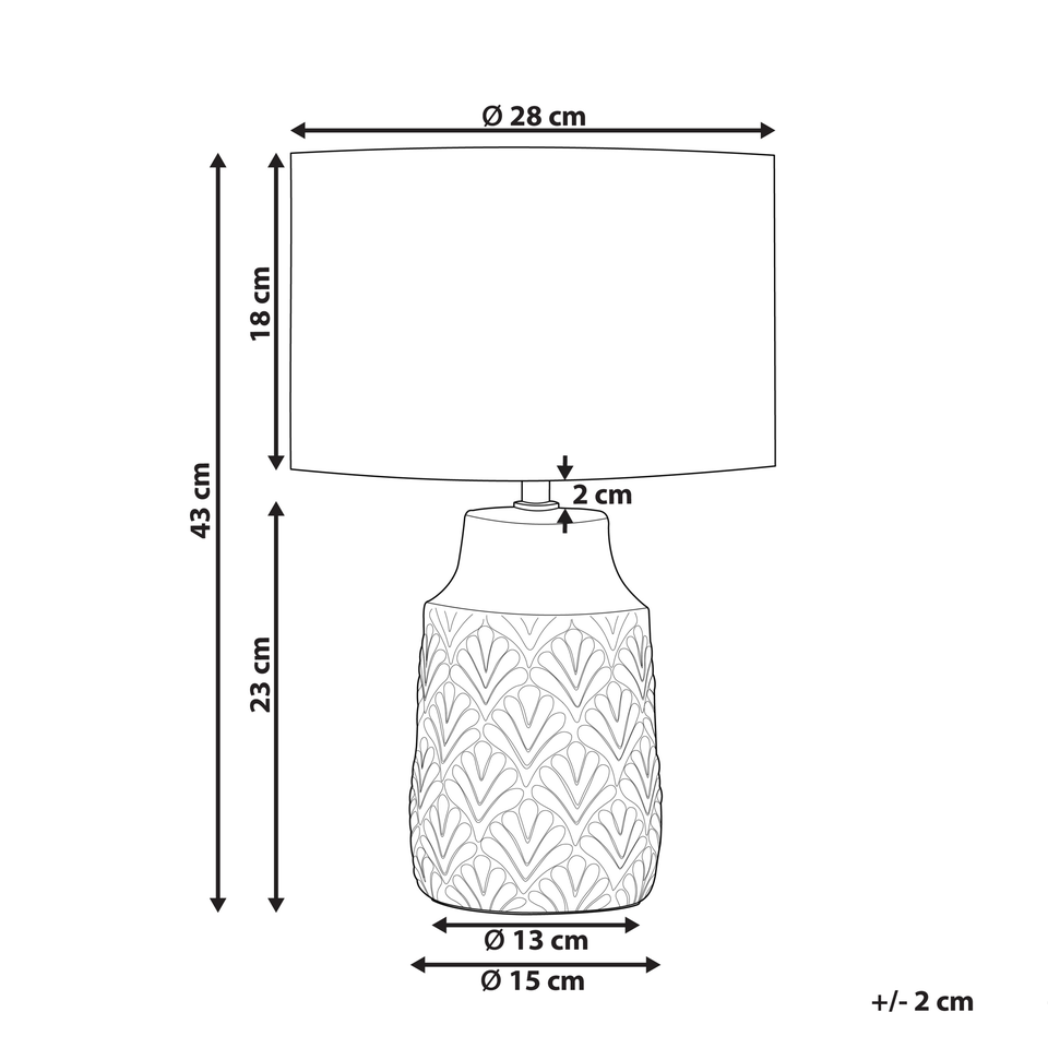 Keramisk bordlampe Orange BALAO