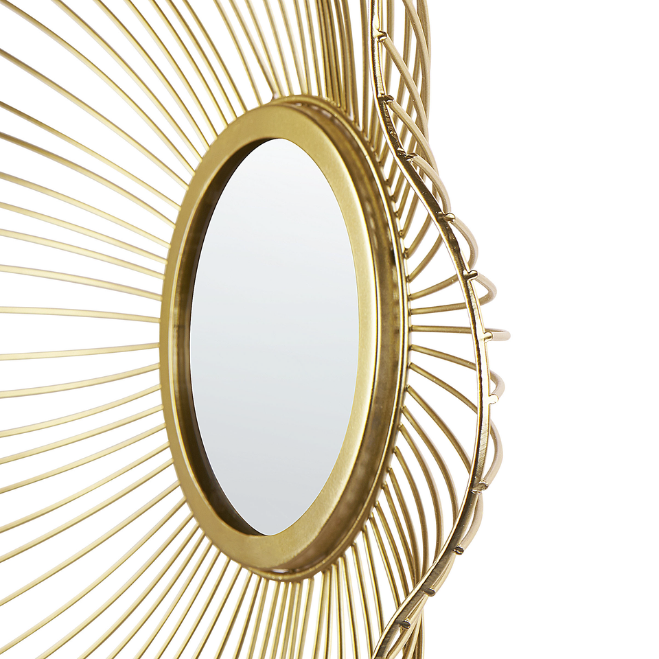 Spejl ⌀ 40 cm Guld SENS