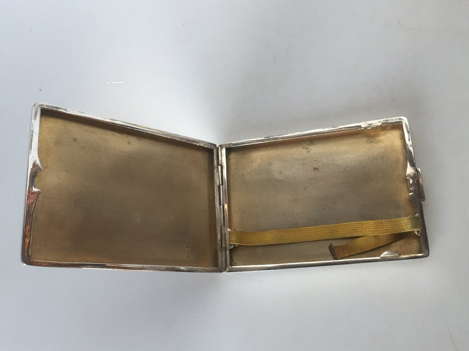 Vintage cigaretetui af sølvplet