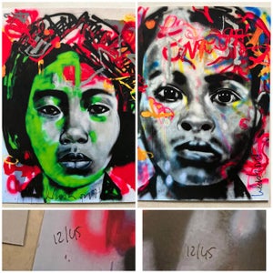 Peter Klashorst (1957) - Faces (2 Giclees Set numbered and signed)