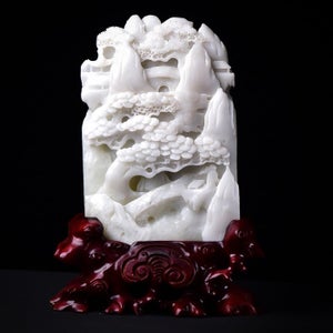Masterpiece of Natural Jade - Stort ornament - Meget eksklusiv- 4449 g