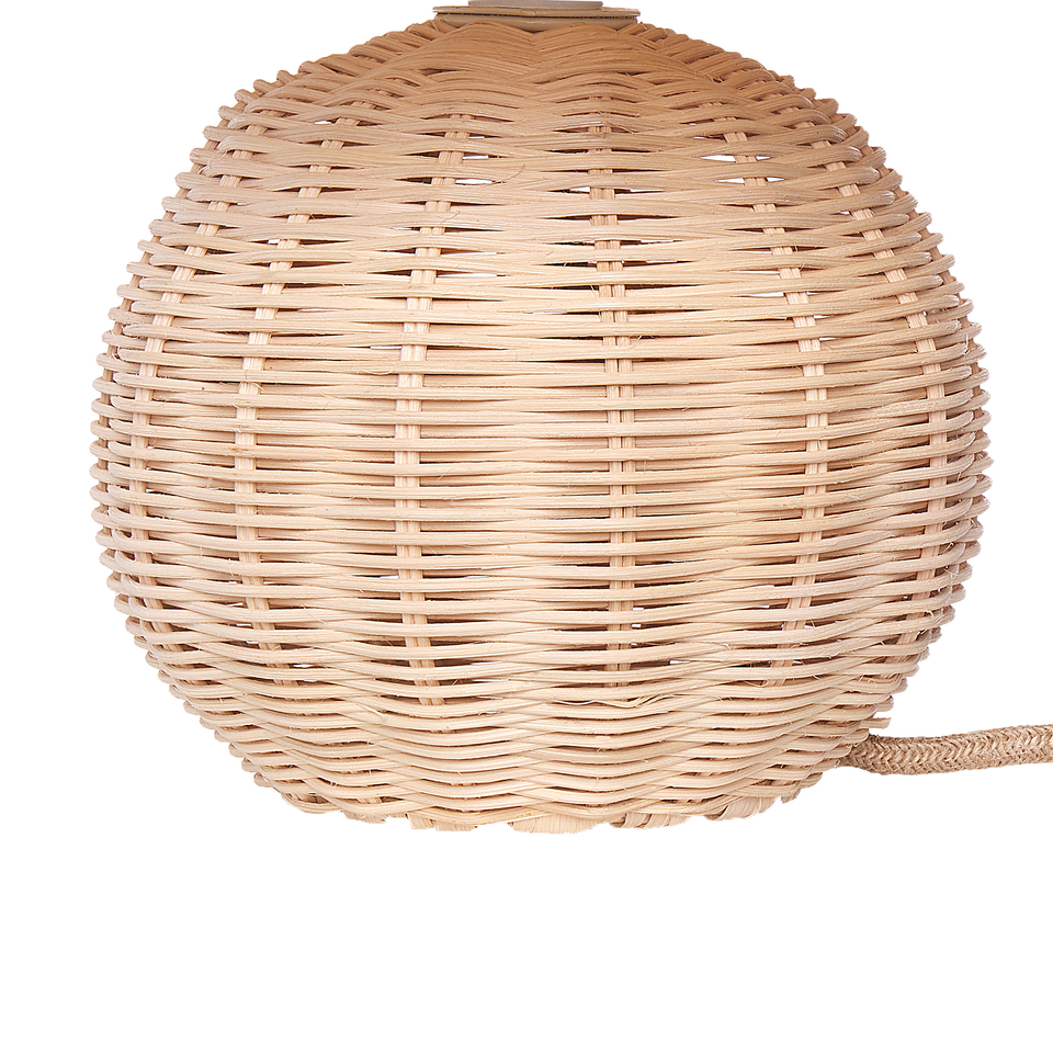 Rattan-bordlampe natur CINDER