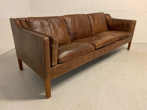  Lædersofa, design Børge Mogensen, model 2213