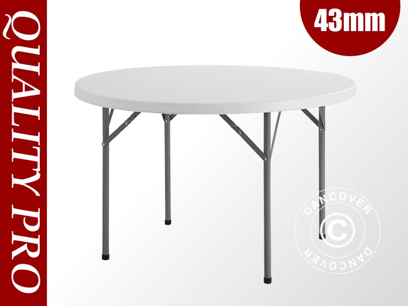Rundt Banketbord Ø116cm, Lysegrå (5 stk.)