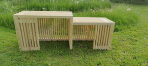 Grillbord i to niveauer lavet af tralle