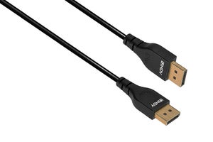 Lindy Slim DisplayPort 1.4 kabel, 1.00 meter