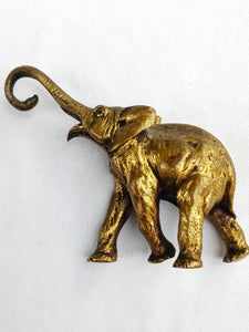 Skulptur, bronze de Vienne - Elephant - 8 cm - Forgyldt bronze