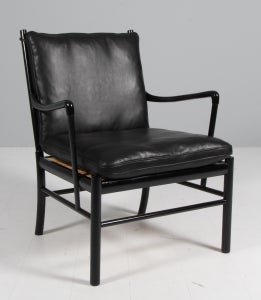 Ole Wanscher Colonial chair af sort lakeret træ, model PJ149