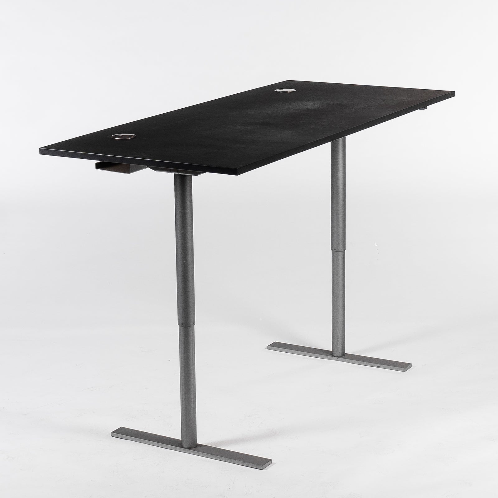Hæve sænkebord 180x80 cm - sort linoleum
