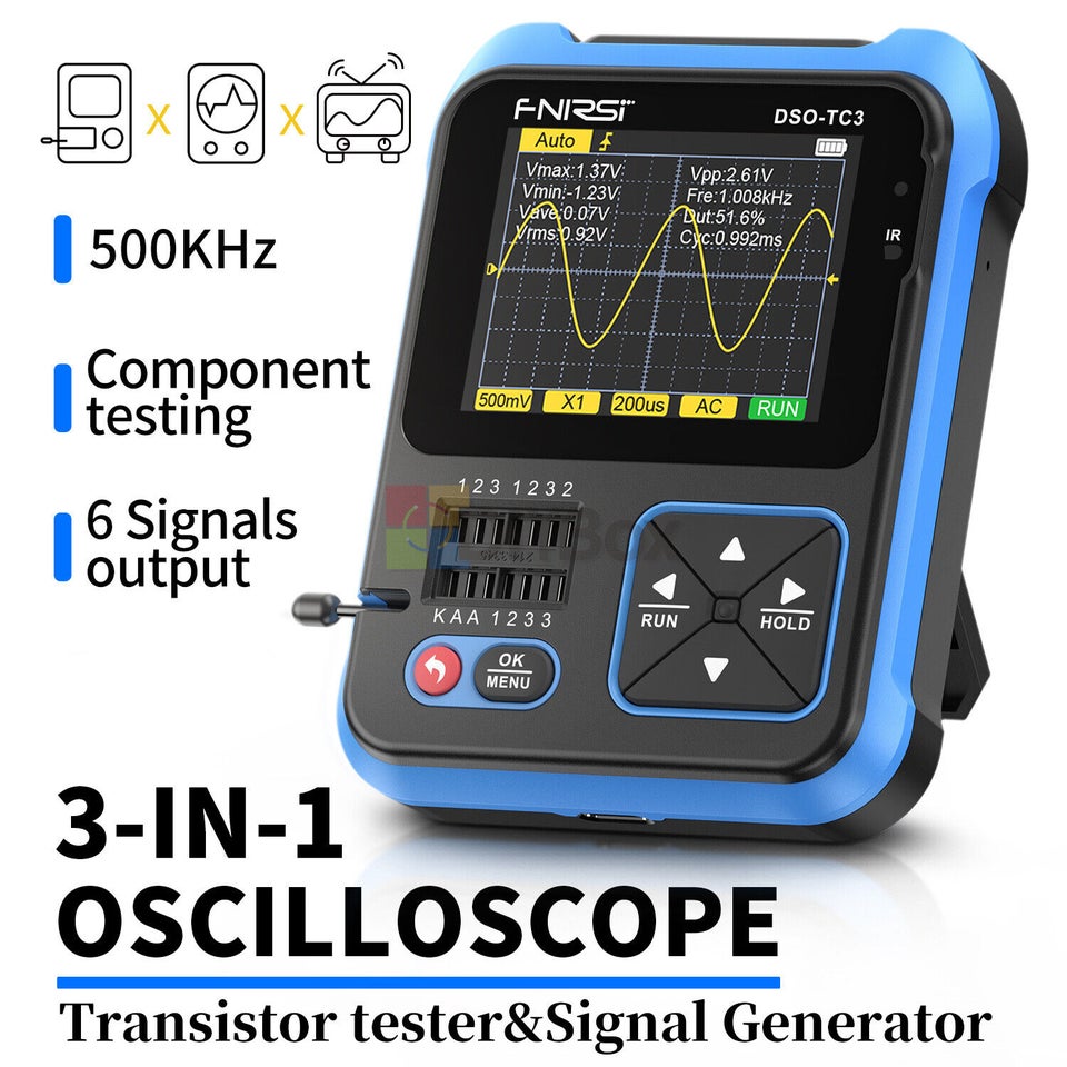 3 i 1 FNIRSI DSO-TC3 Digital Oscilloskop Transis...